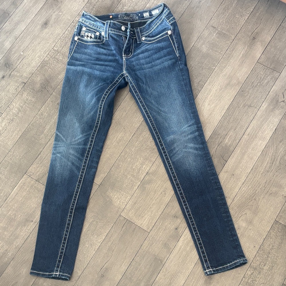 Miss Me Dark Blue Skinny Jeans